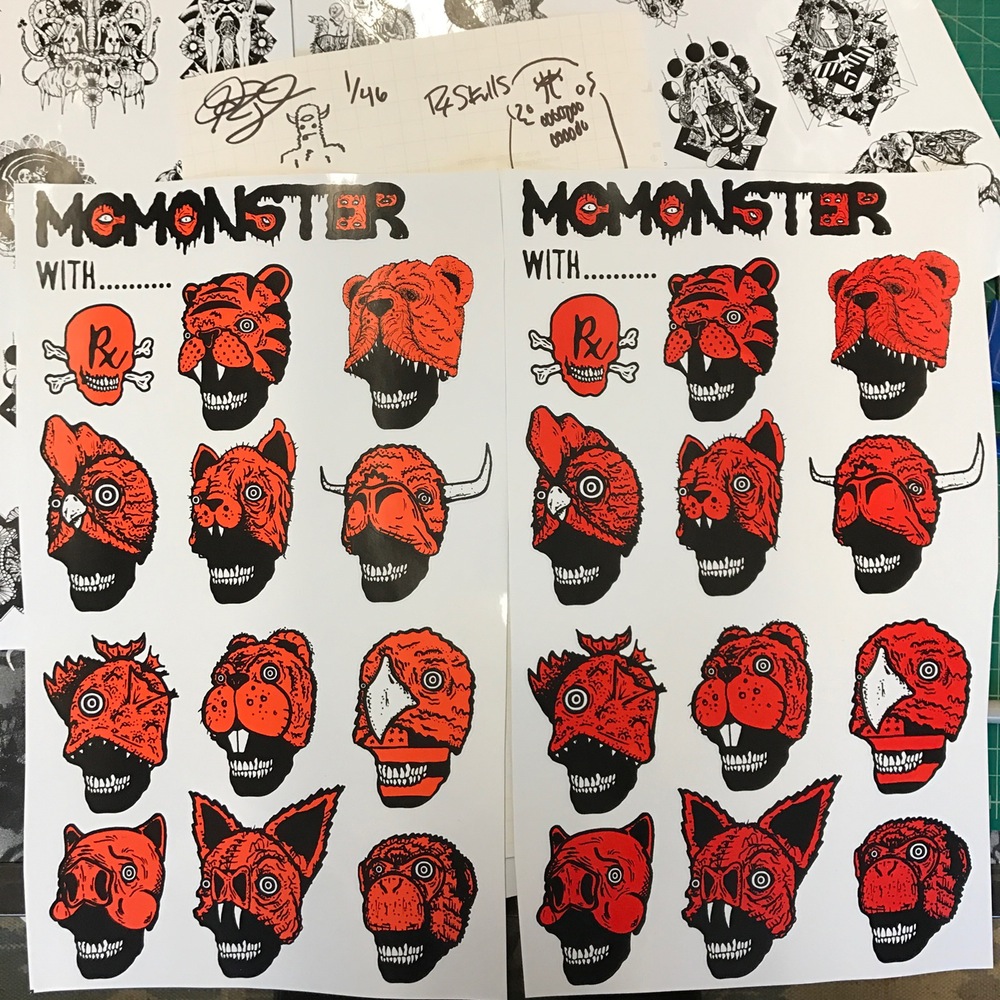 McMonster & Rx Skulls Collab Sheets